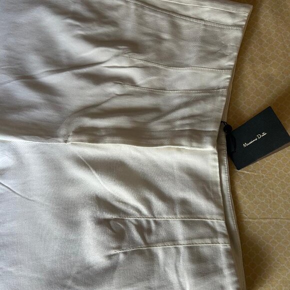 Massimo Dutti Viscose & Wool Blend Flowing Darted Wide Leg Trousers Size 10 NWT - Picture 8 of 15
